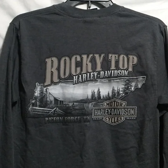 SALE! Harley Davidson Motorcycle Rocky Top Pigeon ForgeTN Long Sleeve Tee (BX51) - Picture 9 of 16